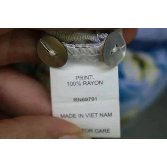 Fig & Flower Long Sleeve Button-Up Floral Blouse-P/S-Cottagecore-Mixed Prints - Picture 6 of 11